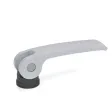 Ganter Exzenterspanner GN927-101, Kunststoff-Auflagescheibe ohne Stellmutter, silber, RAL 9006