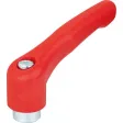 KIPP KLEMMHEBEL GR. 5, M16, HOCHLEISTUNGSTHERMOPLAST ROT RAL3020