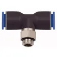 Riegler T-Steckverschraubung »Blaue Serie« drehbar G1/8