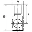 Riegler Druckregler, Durchgang Druckversorgung »FUTURA« BG1