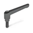 Ganter Verstellbare Klemmhebel, Schwarz GN300-30