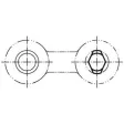 Kipp Freigefräster Positionsstift br ungeschliffen D1=16,5, D2=9