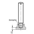 Kipp Gewindestift mit Druckzapfen weich DIN6332, D1=M6, L1=50, Edelstahl