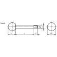 Kipp Griffstange Form A D=8,D1=M6,L=50 (alte Nr. 06360-108x63)