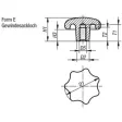 Kipp Sterngriff GJL Form E, D1=40, D5=M8