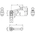 KIPP M08 ZINK, SCHWARZ SEIDENMATT, KOMP: STAHL KLEMMHEBEL GR. 2