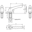 Kipp Klemmhebel Gr. 3 M8x30 mit Schutzkappe
