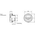 Kipp Sechskant-Verschlussschrauben D=52, D1=M40x1,5, Form C