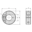 Kipp Klemmring mit Gewinde Edelstahl, D1=M16