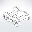 IWIS ecoplus® Verbindungsglied, mit Splint, gerade Laschen