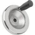 Kipp Scheibenhandrad Alu drehbarer Griff ohne Nut, D1=80, D2=12