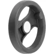 Kipp Speichenhandrad Kunststoff ohne Griff mit Nut, D1=100, D2=12