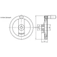 Kipp 2-Speichenhandrad Alu feststehender Griff mit Nut, D1=125, D2=12