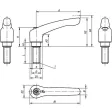 KIPP M05X50 KLEMMHEBEL GR. 0