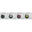 Kipp Novo.Grip Positionierrad Gr. 1 Form H D=40, D1=6, Deckel verkehrsrot