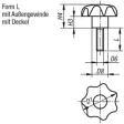 Kipp Sterngriff D1=40 M10x40 Form L
