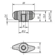 KIPP FLÜGELGRIFF MINIWING STAHL THERMOPLAST