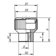 KIPP RÄNDELKNOPF GR. 1 D=M05