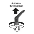 KIPP M12X20 KLEMMHEBEL MIT SPANNKRAFTVERSTÄRKER GR. 5