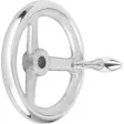 Kipp Handrad DIN950, Alu feststehender Griff ohne Nut, D1=100, D2=10