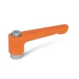 Ganter Verstellbare Klemmhebel, gerade, Orange GN302.2-78