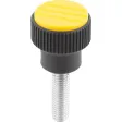 Kipp Novo.Grip Rändelknopf Gr. 2 M8x20 Deckel rapsgelb