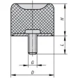 Kipp Gummi-Metall-Puffer Typ DS D=40, H=28