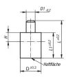 Kipp Magnet rund, mit Zapfen D=25, D1=8