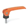 Ganter Exzenterspanner GN927-101, Kunststoff-Auflagescheibe ohne Stellmutter, rot, RAL 3000