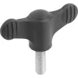KIPP FLÜGELGRIFF M06 SCHWARZGRAU RAL7021