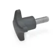 Ganter Kreuzgriffschrauben GN6335.5, Kunststoff, Schraube Edelstahl, Thermoplast (Polyamid PA)