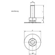 Kipp Stellfuss ohne Bohrung D=40 M8x30