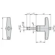 Kipp Kugelsperrbolzen mit T-Griff D1=10, L=40, selbstsichernd