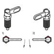 KIPP M10 LINKS FORM:D SPERRRIEGEL MIT ANSCHLAG
