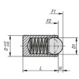 KIPP D=3 FEDERNDES DRUCKSTÜCK STANDARD