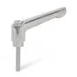 Ganter Verstellbare Edelstahl-Klemmhebel GN300.6-63, mit Schraube, poliert, mit Innensechsrund