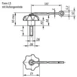 Kipp Sterngriff D1=32 M8x60 mit S.Band Form LS, Deckel verkehrsrot