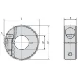 Kipp Klemmring geschlitzt Stahl, D1=40