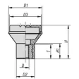 Kipp Novo.Grip Pilzknopf Gr. 2 M6 Edelstahl