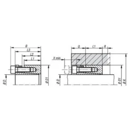 Spannsatz, D=20, Form B Stahl D1=47 Norelem