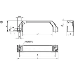KIPP BÜGELGRIFF A=120 THERMOPLAST