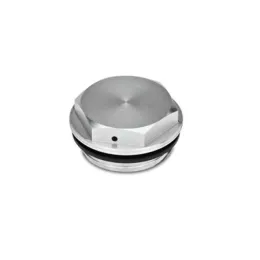 Ganter Verschlussschrauben, Aluminium GN741, mit Entlüftungsbohrung, neutral, blank
