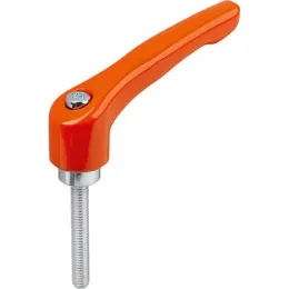 KLEMMHEBEL GR.5 M16X80, ZINK ORANGE RAL2004 KUNSTSTOFFBESCHICHTET KIPP