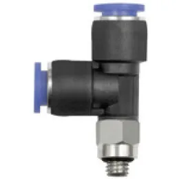 Riegler T-Steckverschraubung »Blaue Serie« mini L-Form drehbar