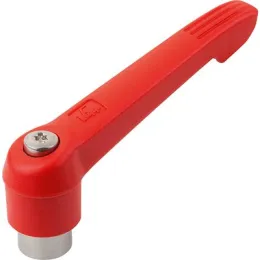Gr. 2 M6 Edelstahl Griffhebel verkehrsrot Kipp