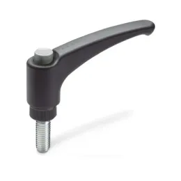 Ganter Verstellbare Klemmhebel GN603-44, grau, RAL 7035, glänzend