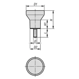 KIPP PILZKNOPF GR. 2 D=M06X10