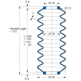 MFB V6-726 19X19X115 45NBR670 Freudenberg