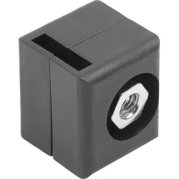 FÜHRUNG FÜR FLACHSTANGEN, B=22,5, H=22, L=26, POLYAMID SCHWARZ RAL9005 KIPP