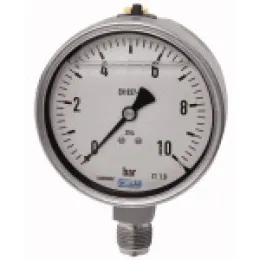 Riegler Glyzerinmanometer CrNi-Stahl, E-Skala
